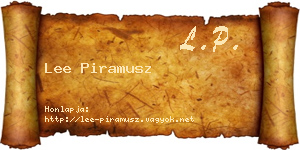 Lee Piramusz névjegykártya